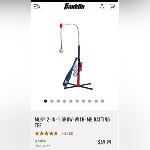 MLB 2 IN 1 GROW WITH ME BATTING TEE - BRAND NEW IN BOX